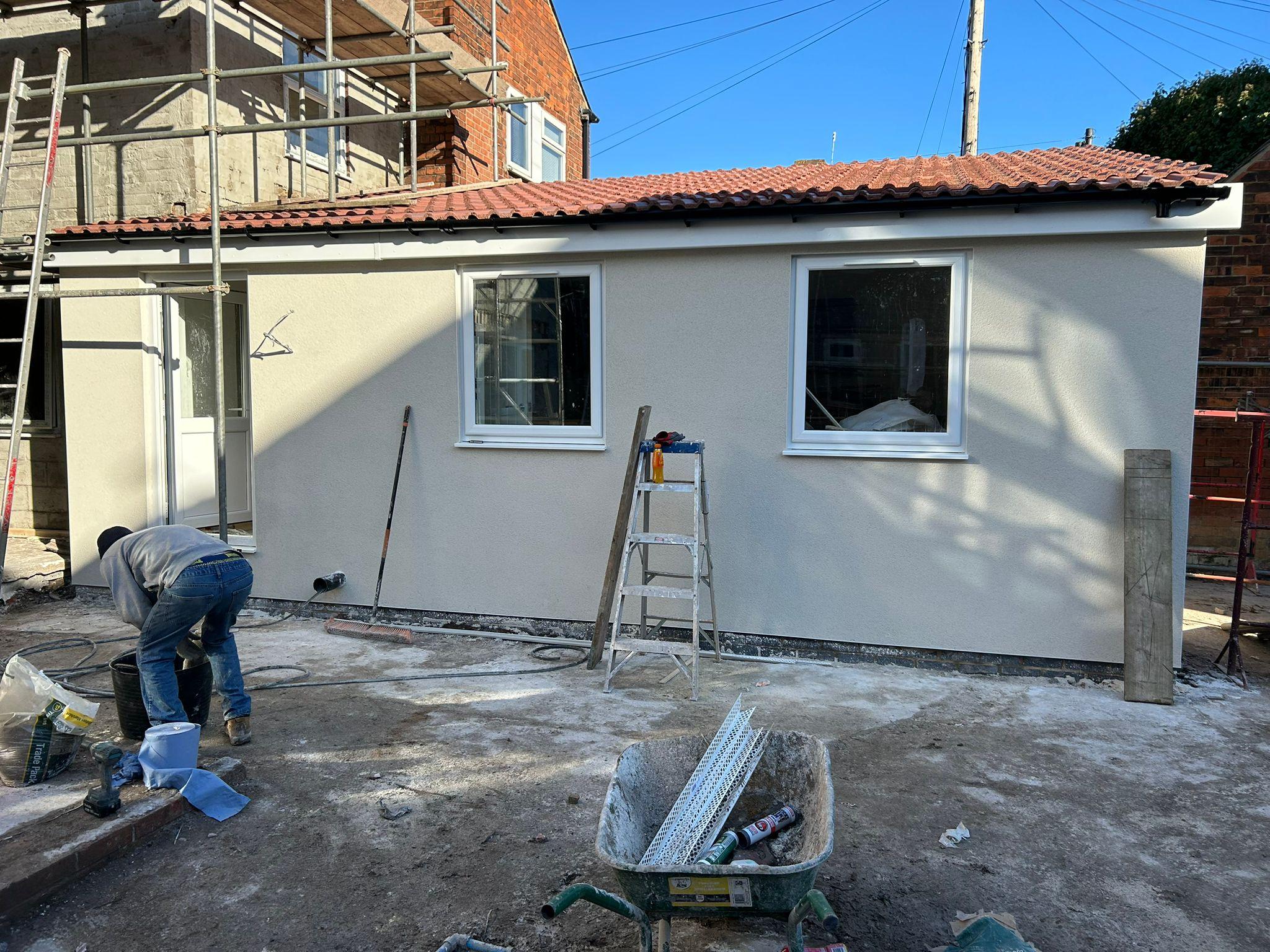 Single-Storey Extension Render, Nottinghamshire